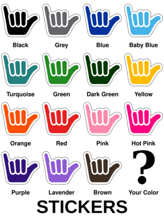 Shaka Sign (Hang Loose) Stickers